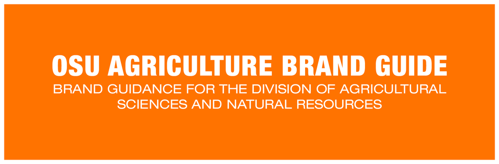OSU Agriculture Brand Guide banner
