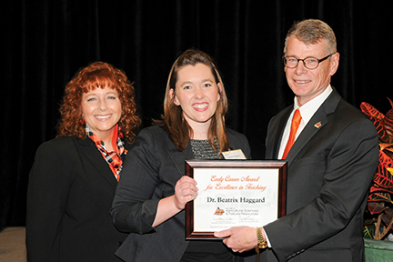 Haggard honored with Early Career Award for Excellence in Teaching