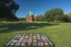 The quilt in front of historic Old Central on the OSU campus in Stillwater. - 
